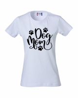 Dames t-shirt wit dog mom