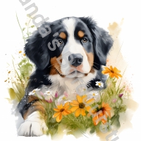 Mok Berner Puppy Bloemen 5