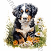 Mok Berner Puppy Bloemen 6