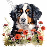 Mok Berner Puppy Bloemen 8
