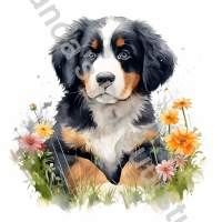 Mok Berner Puppy Bloemen 10